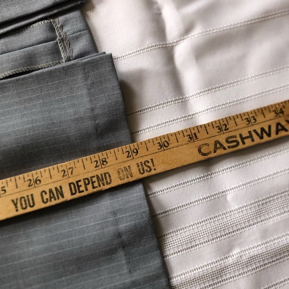 Vtg Soft Blue Pinstripe Skirt - Picture 9 of 13